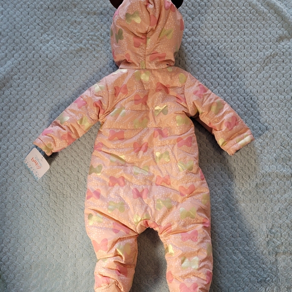 NEW Disney Minnie Mouse Fleece Snowsuit with Ears 3-6 months-NWT - Picture 16 of 16